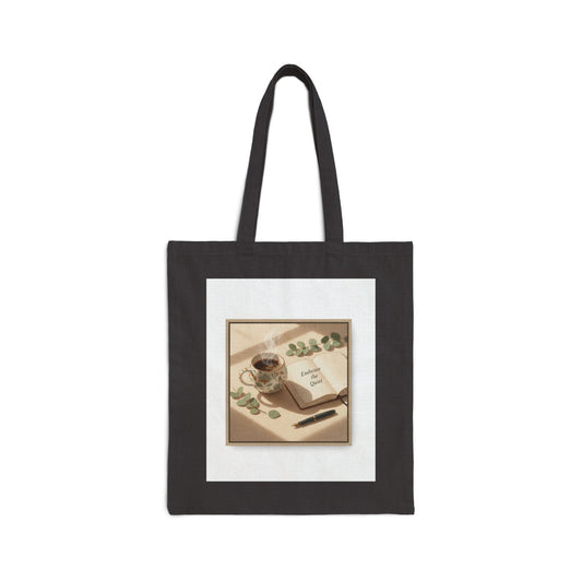 Quiet Morning Journal Tote | sunrise decor, minimalist coffee poster