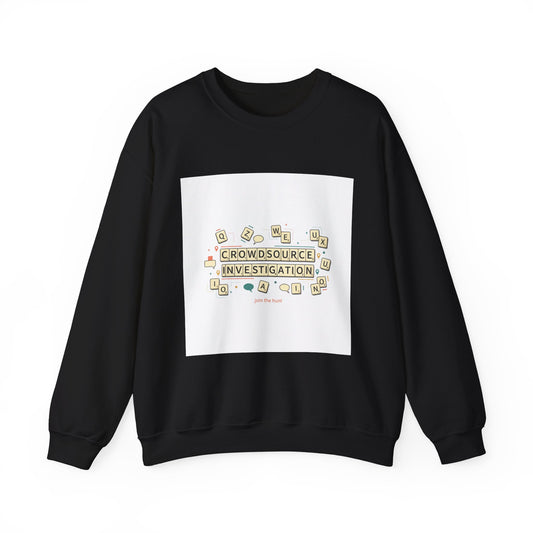 Crowdsource Investigation Crewneck Sweatshirt | pixel art gamer hoodie, indie RPG meme