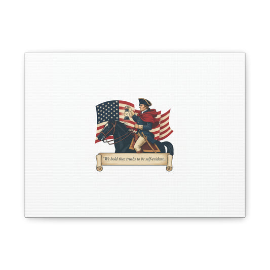 Patriotic Colonial Rider Canvas | nature vibes wall décor, minimalist