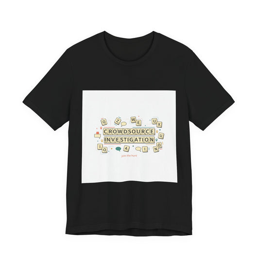 Crowdsource Investigation Tee | pixel art gamer shirt, indie RPG meme