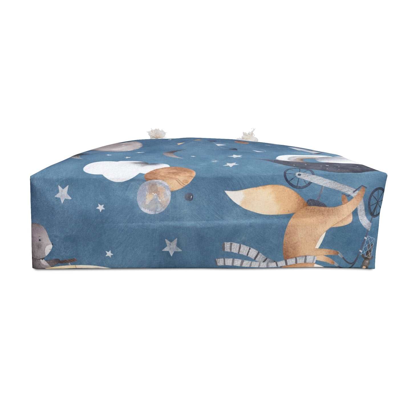 Celestial Night Sky Weekender Bag — Moon, Stars & Rainbow Travel Tote