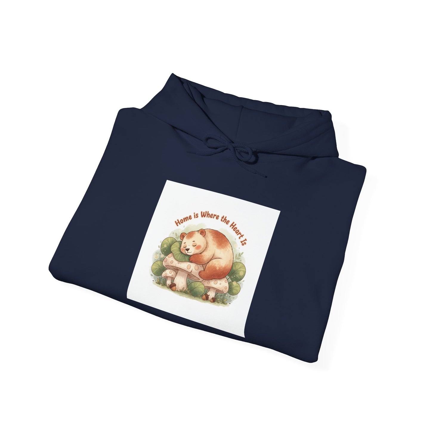 Sleeping Fox Illustration Hoodie | cute animal illustration, winter forest art