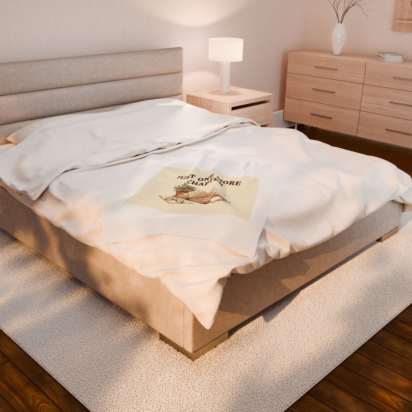 Just One More Chapter Velveteen Blanket | Reading Aesthetic, Bibliophile