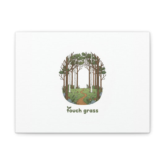 touch grass forest illustration Canvas | goblincore art, cottagecore poster
