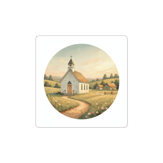 Country Church Kiss-Cut Stickers