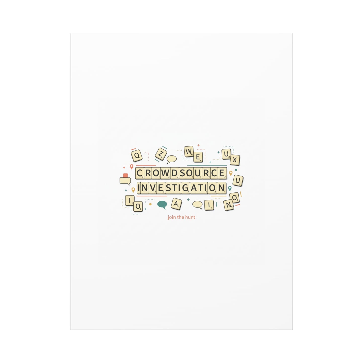 Crowdsource Investigation Canvas | Pixel Art, Gaming UI Wall Art