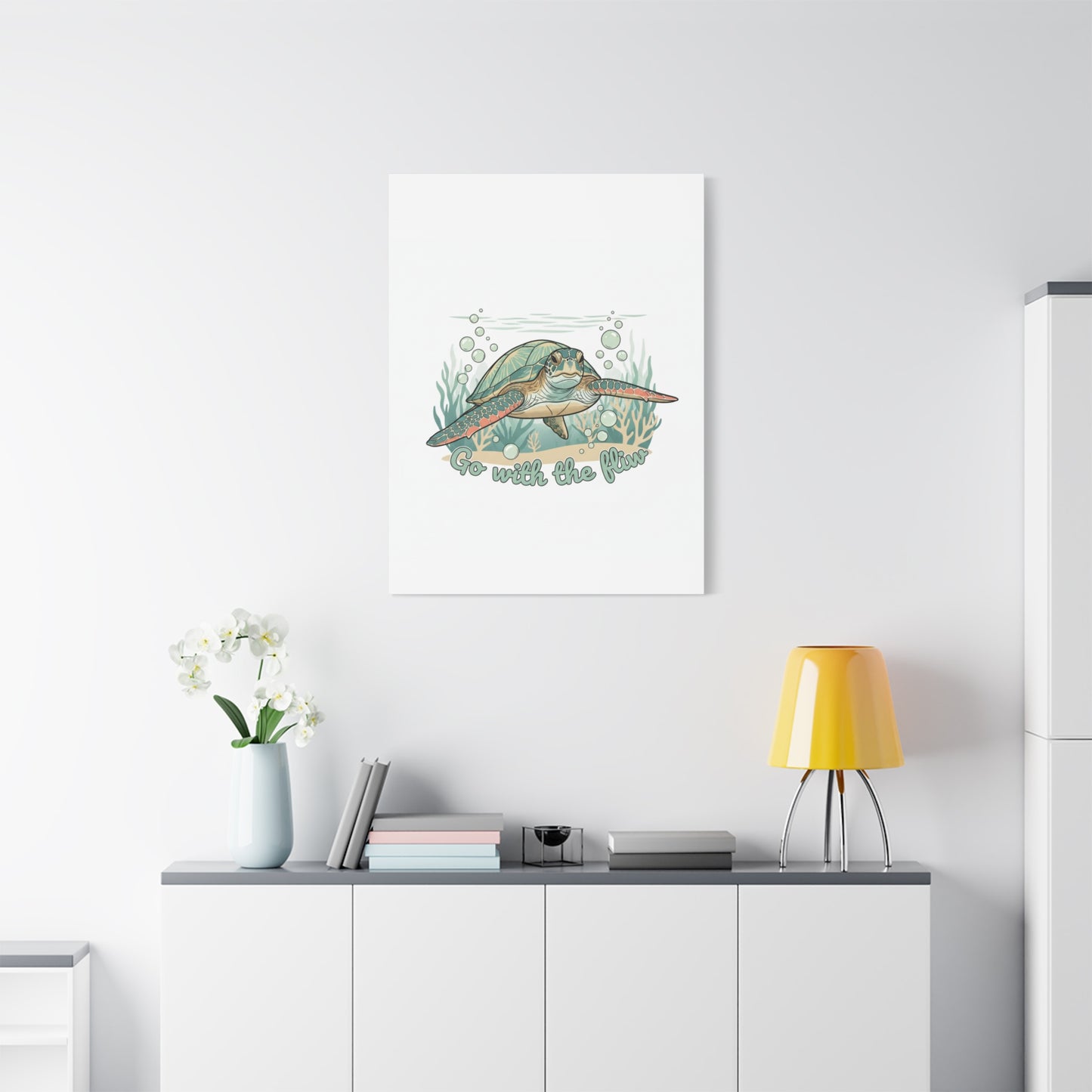 Go with the Flow Turtle Canvas