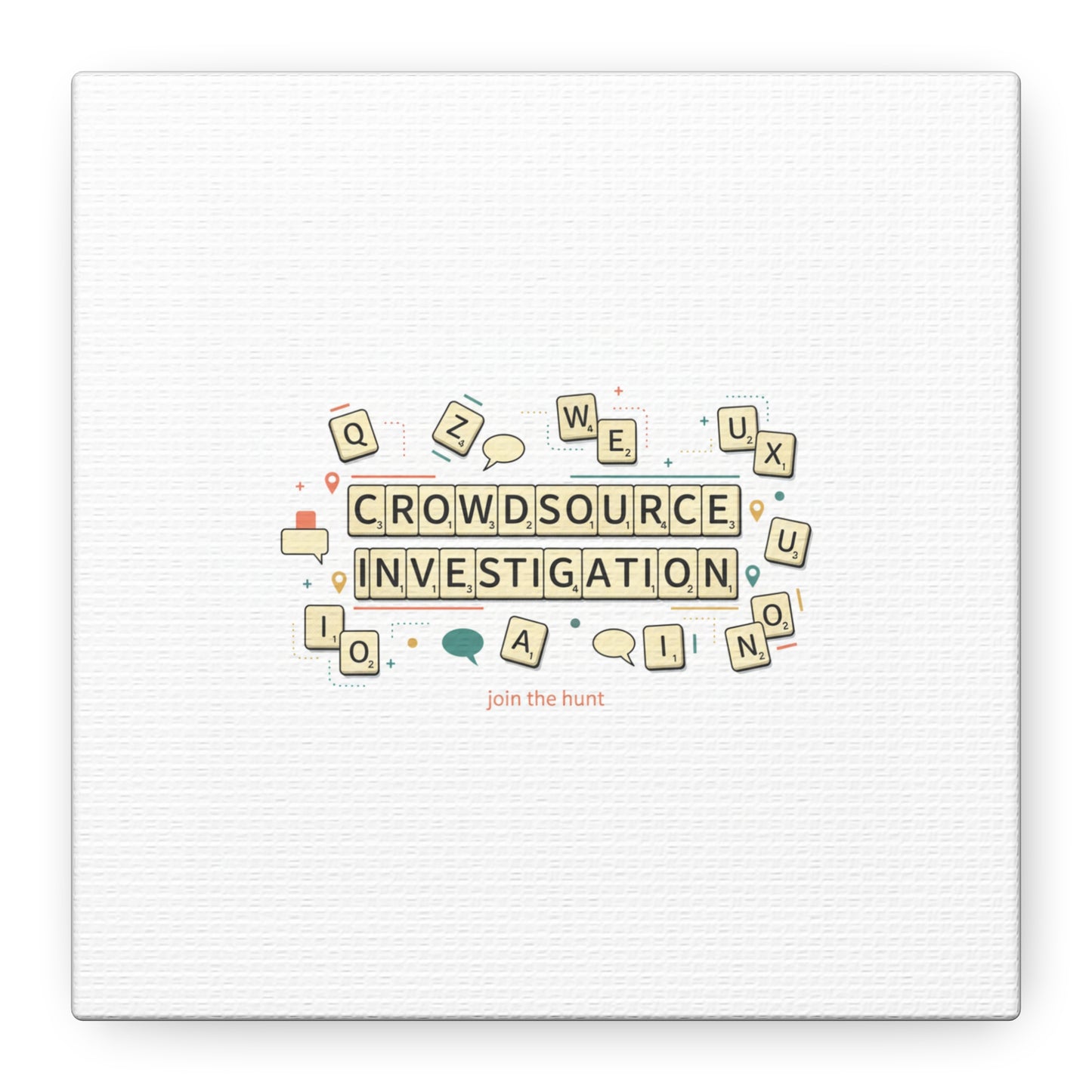 Crowdsource Investigation Canvas | Pixel Art, Gaming UI Wall Art