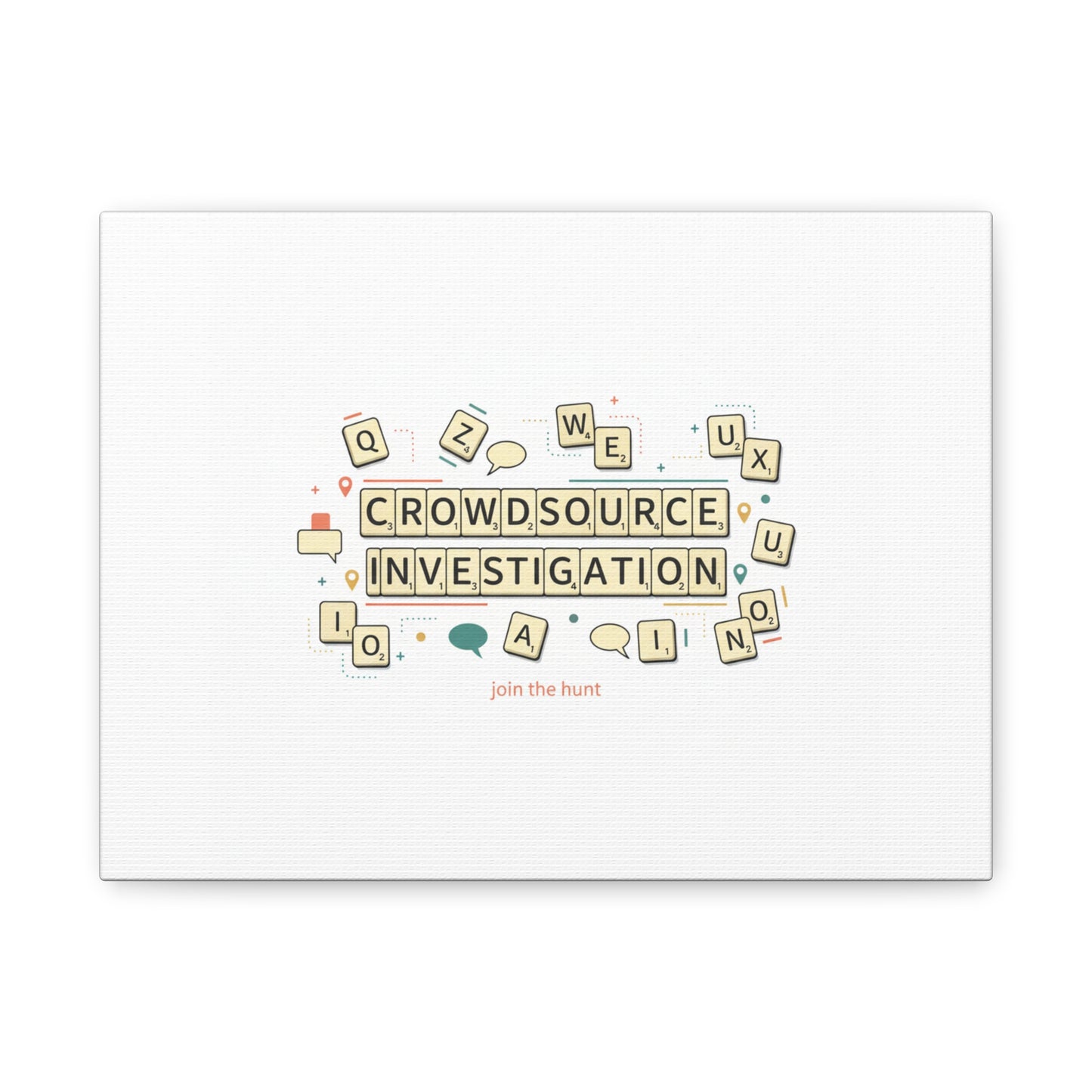 Crowdsource Investigation Canvas | Pixel Art, Gaming UI Wall Art