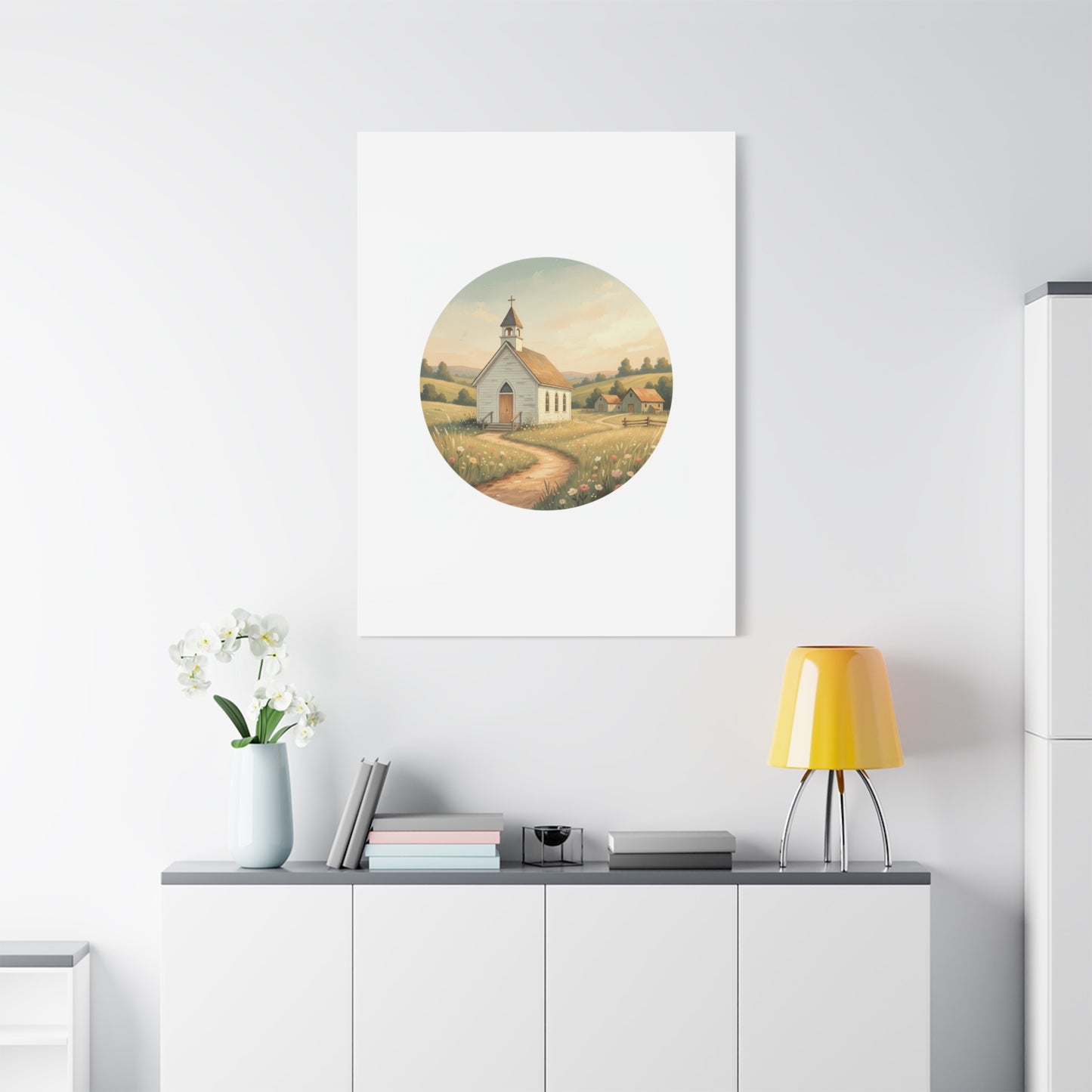 Country Church Matte Canvas, Stretched, 1.25"