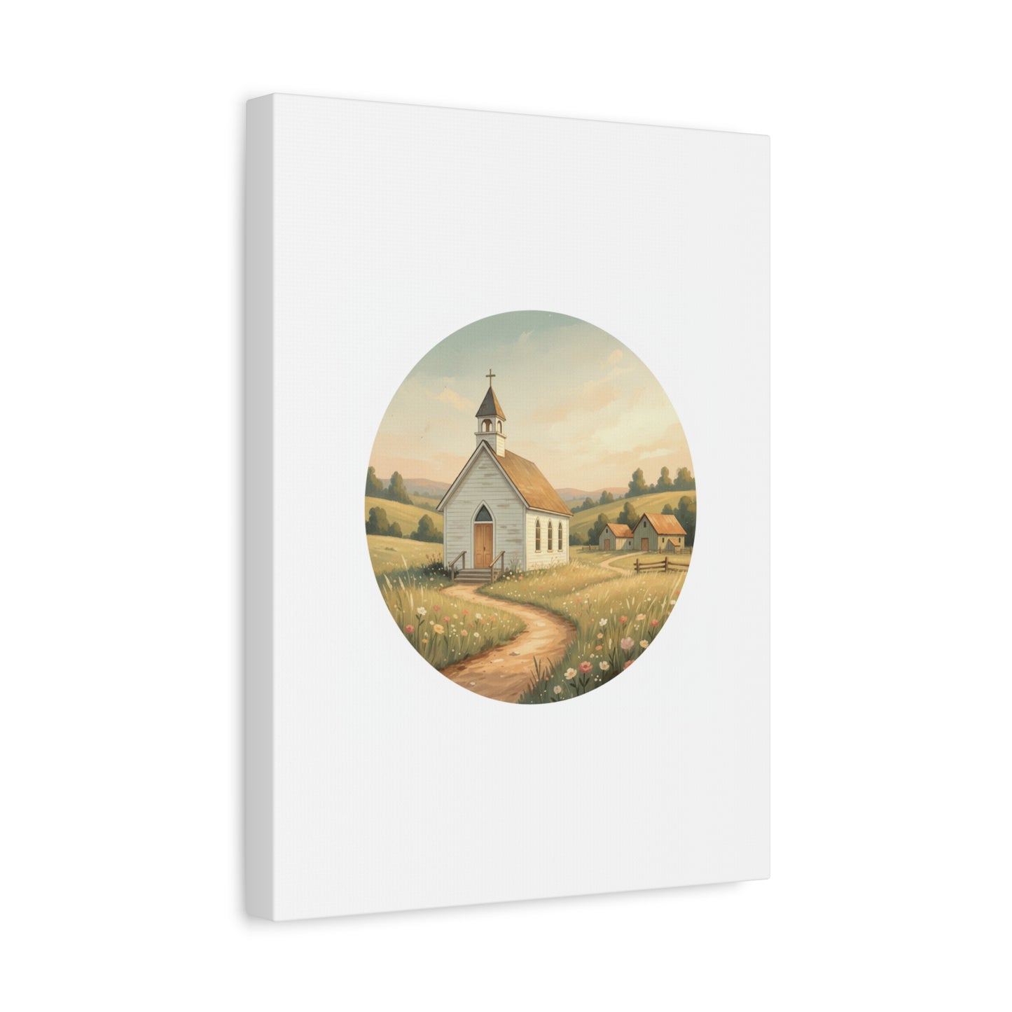 Country Church Matte Canvas, Stretched, 1.25"