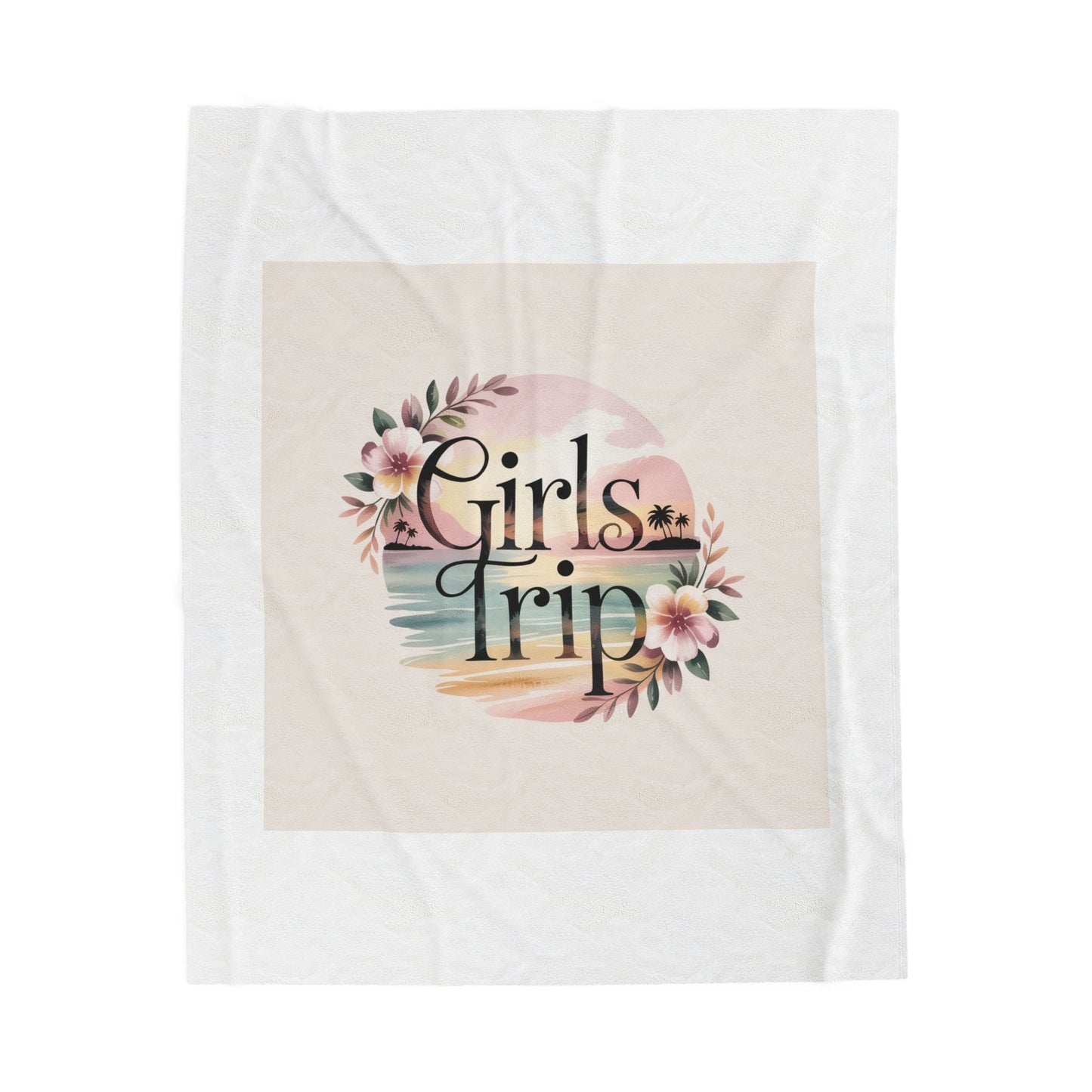 Girls Trip  Blanket | pastel travel design, gentle affirmation