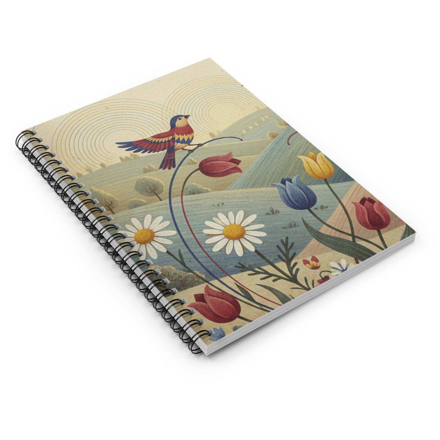 Muted spring art Spiral Notebook - Ruled Line