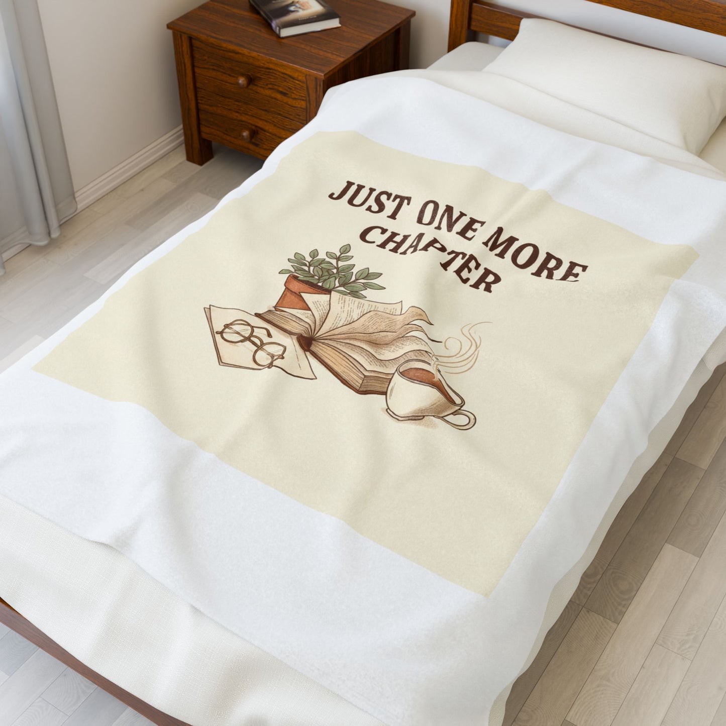 Just One More Chapter Velveteen Blanket | Reading Aesthetic, Bibliophile
