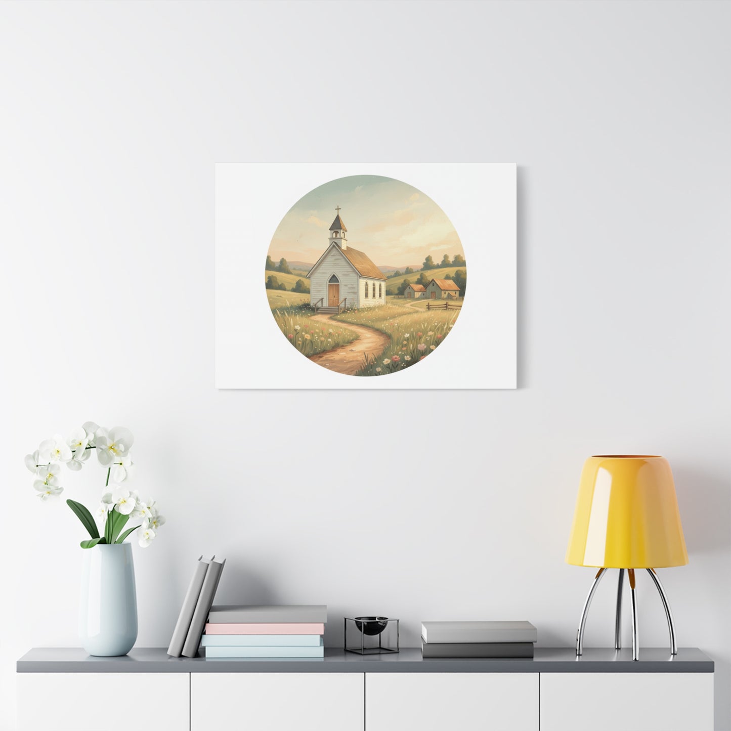 Country Church Matte Canvas, Stretched, 1.25"