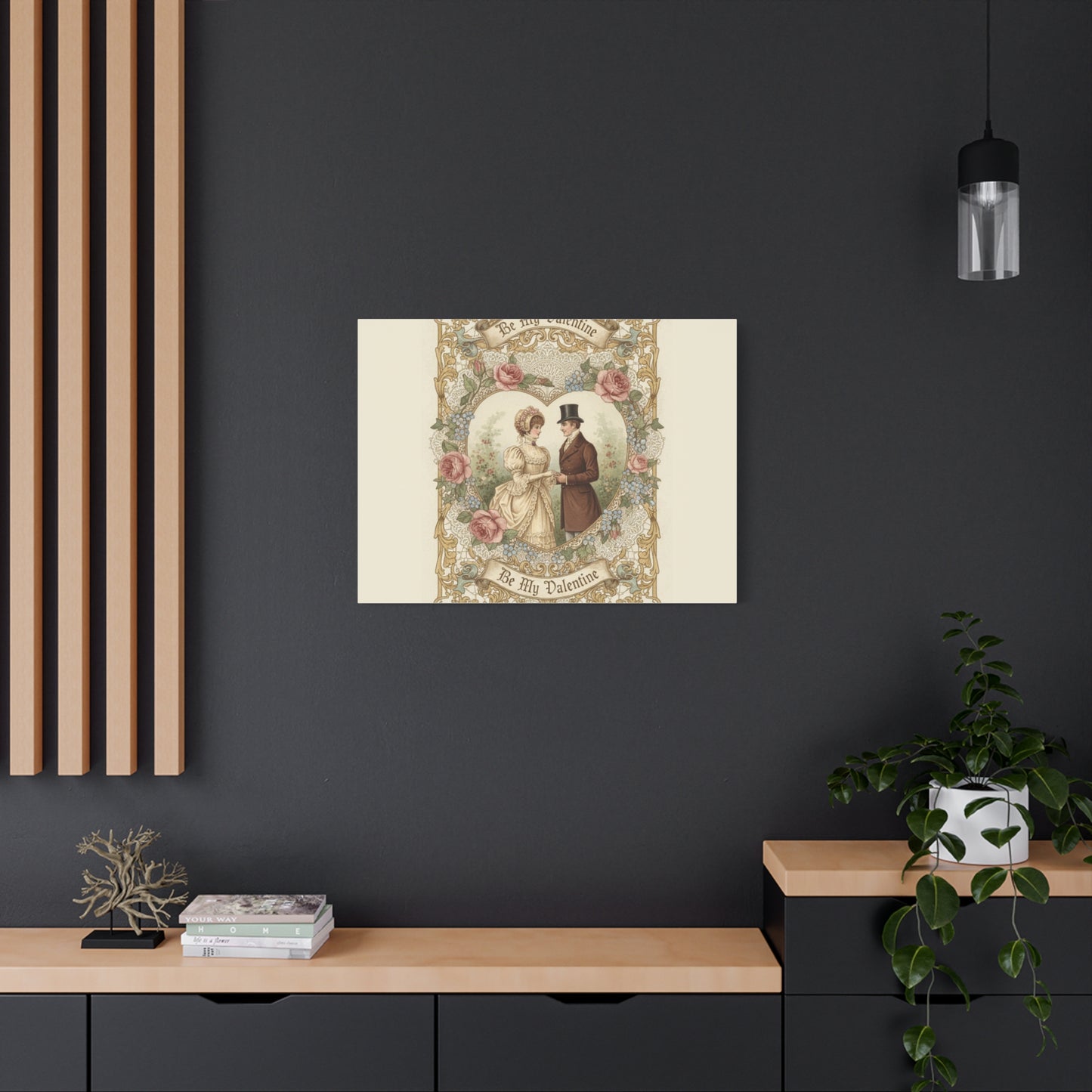 Victorian Valentine Print Canvas | Retro Americana, Vintage Romance