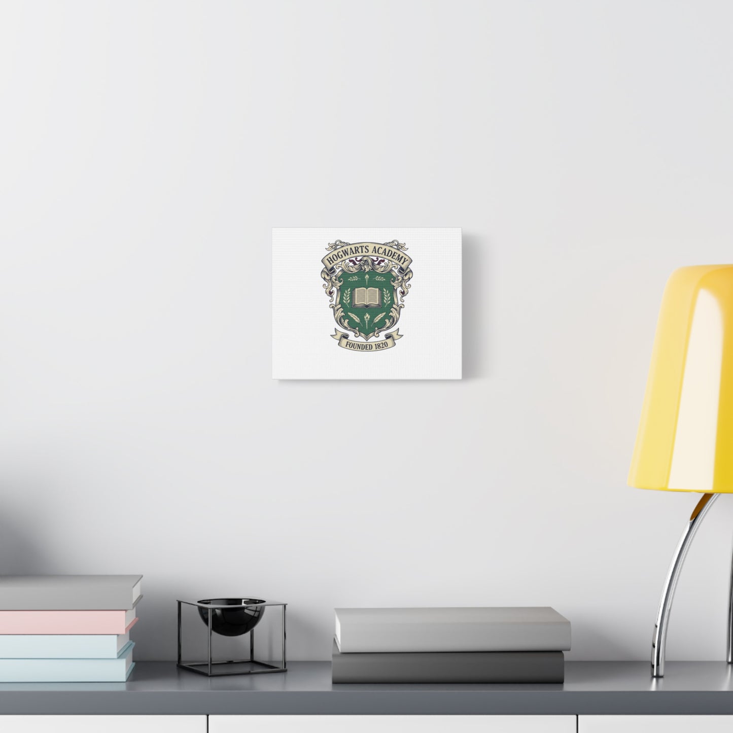 Hogwarts Ivy-Style Emblem Canvas | vintage club logo, old money crest