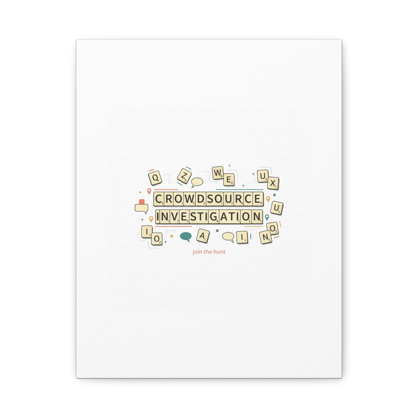 Crowdsource Investigation Canvas | Pixel Art, Gaming UI Wall Art