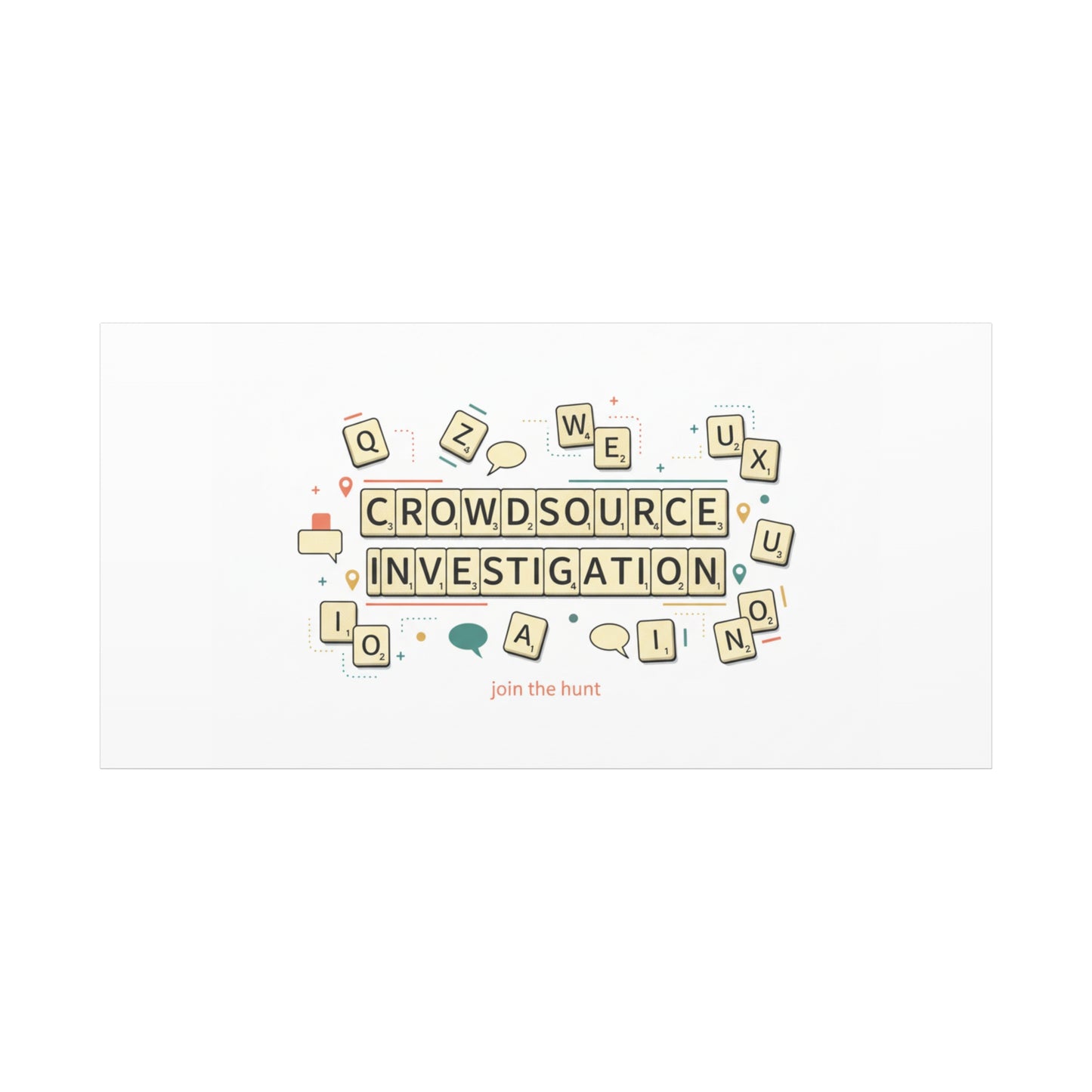 Crowdsource Investigation Canvas | Pixel Art, Gaming UI Wall Art