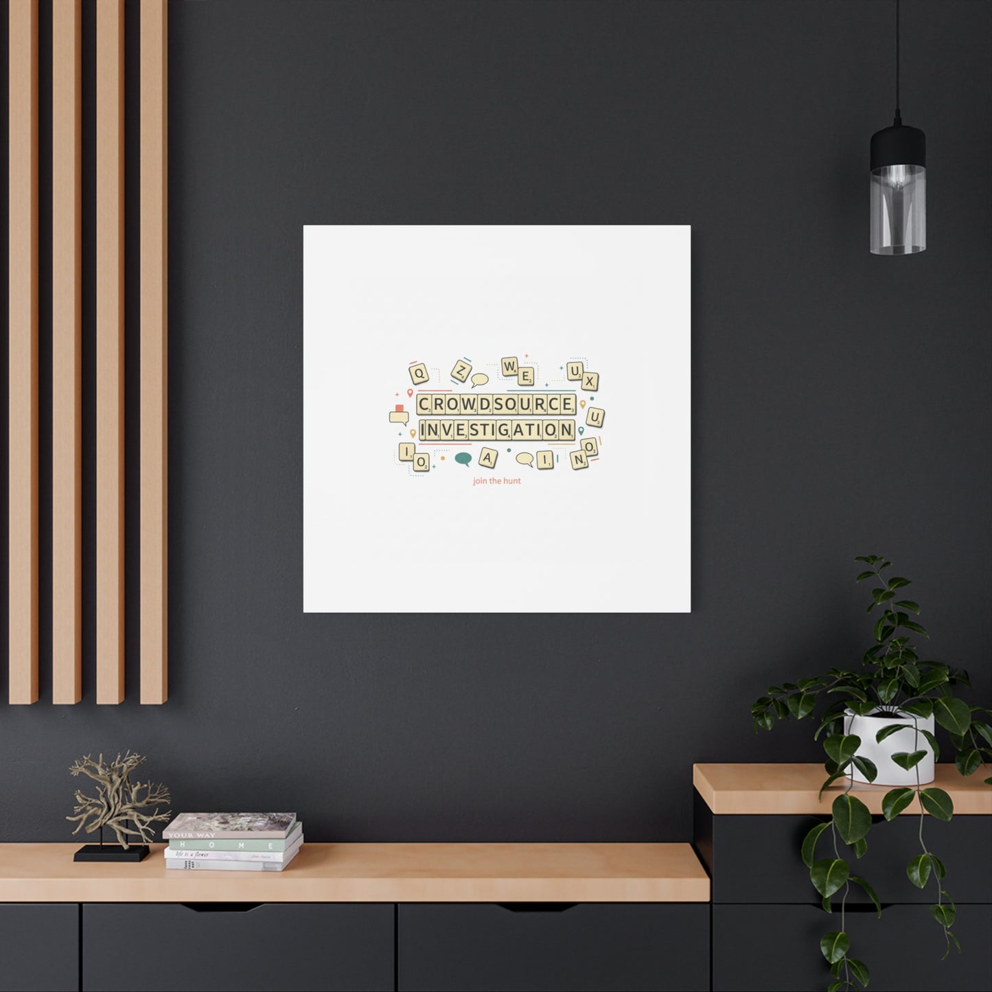 Crowdsource Investigation Canvas | Pixel Art, Gaming UI Wall Art