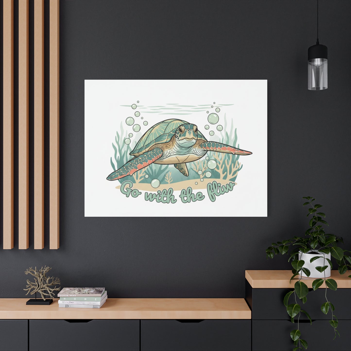 Go with the Flow Turtle Canvas