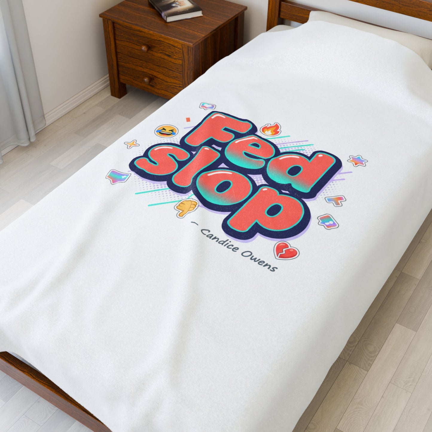 Fed Slop Phrase Blanket | Gen-Z Slang, Internet Lingo, Meme Typography