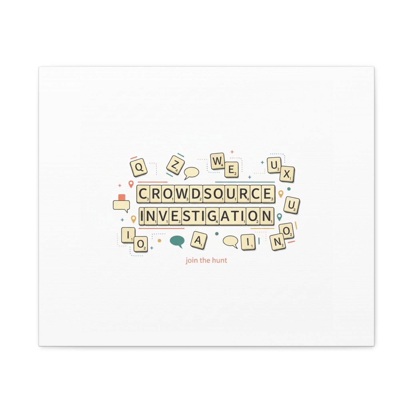 Crowdsource Investigation Canvas | Pixel Art, Gaming UI Wall Art