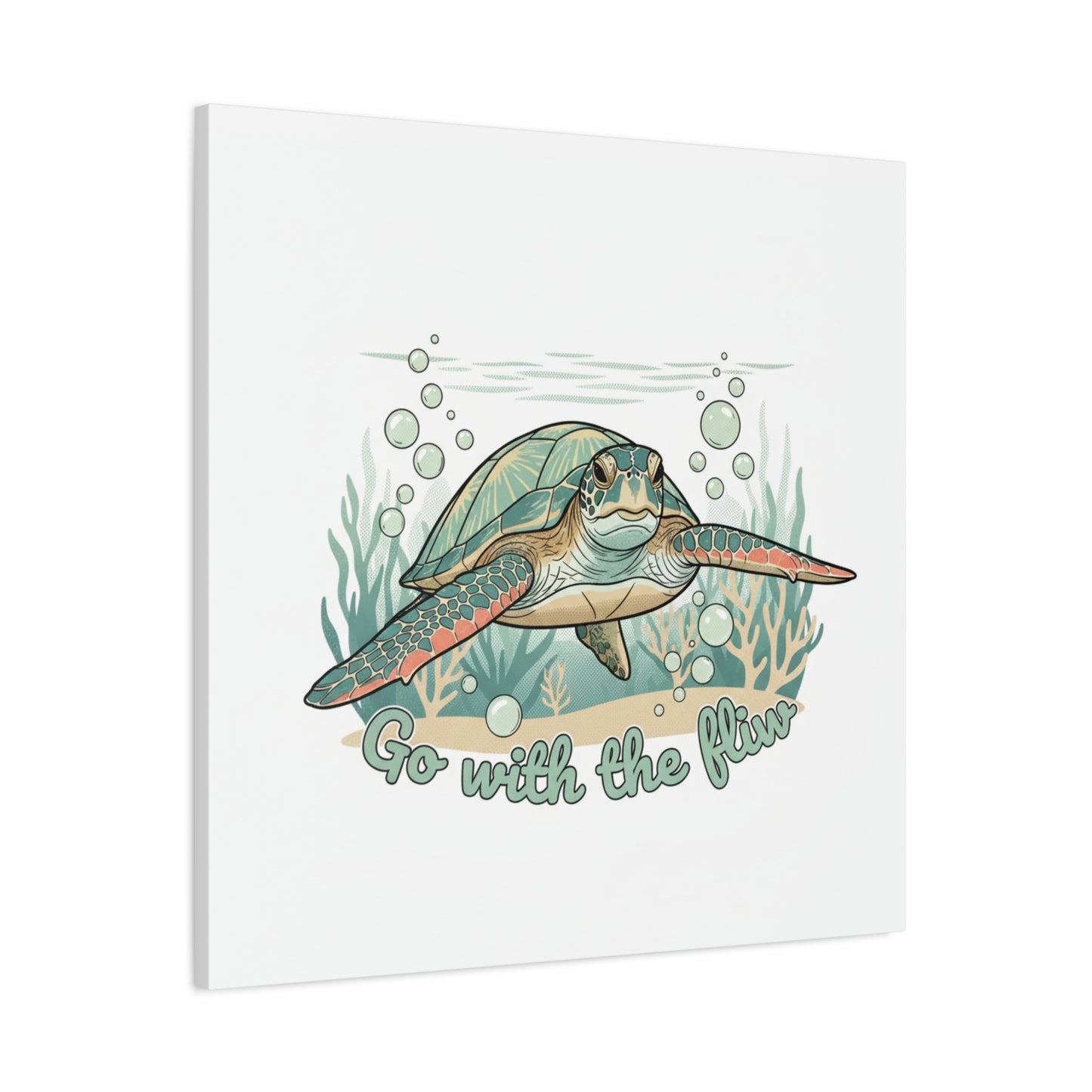 Go with the Flow Turtle Canvas
