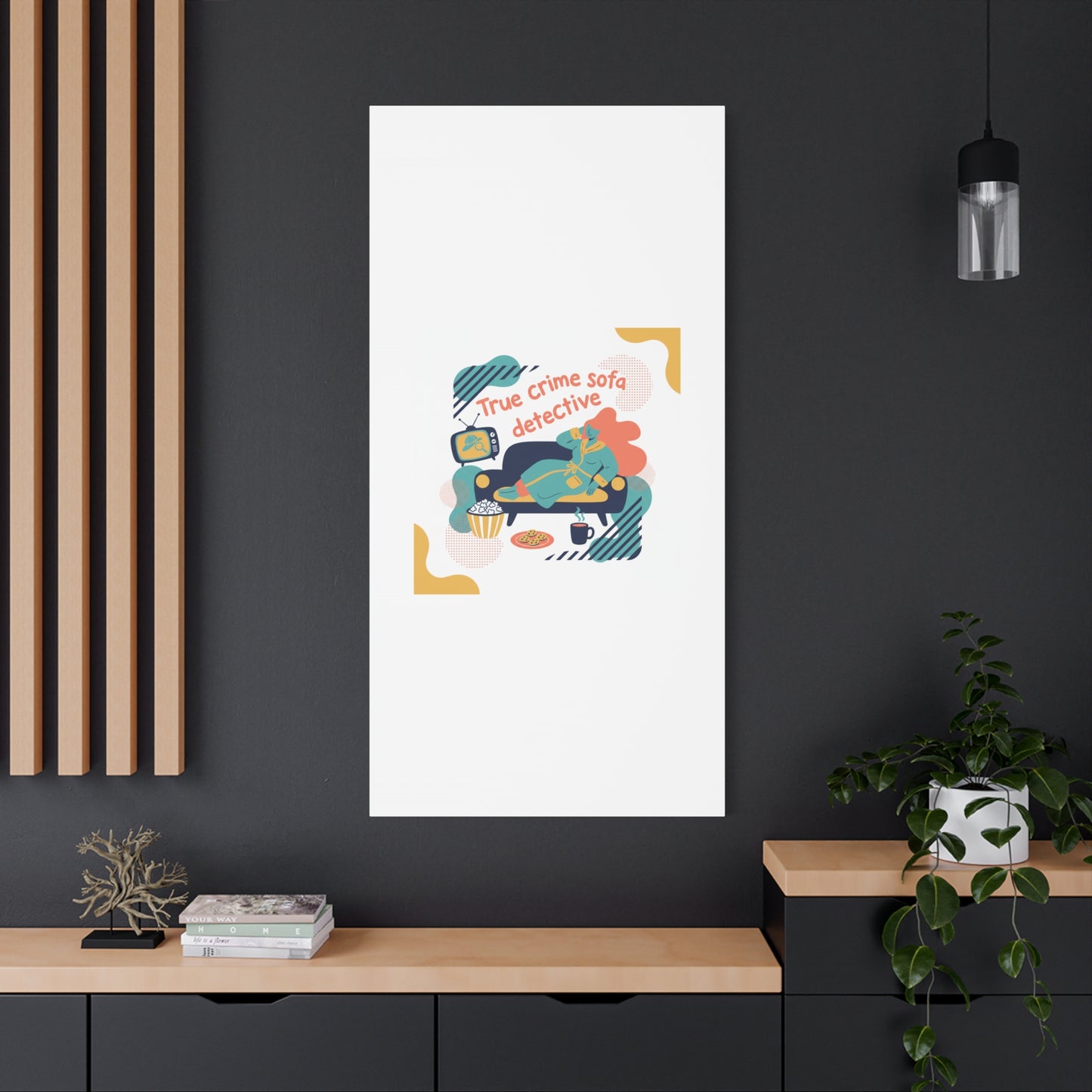 True Crime Sofa Detective Canvas