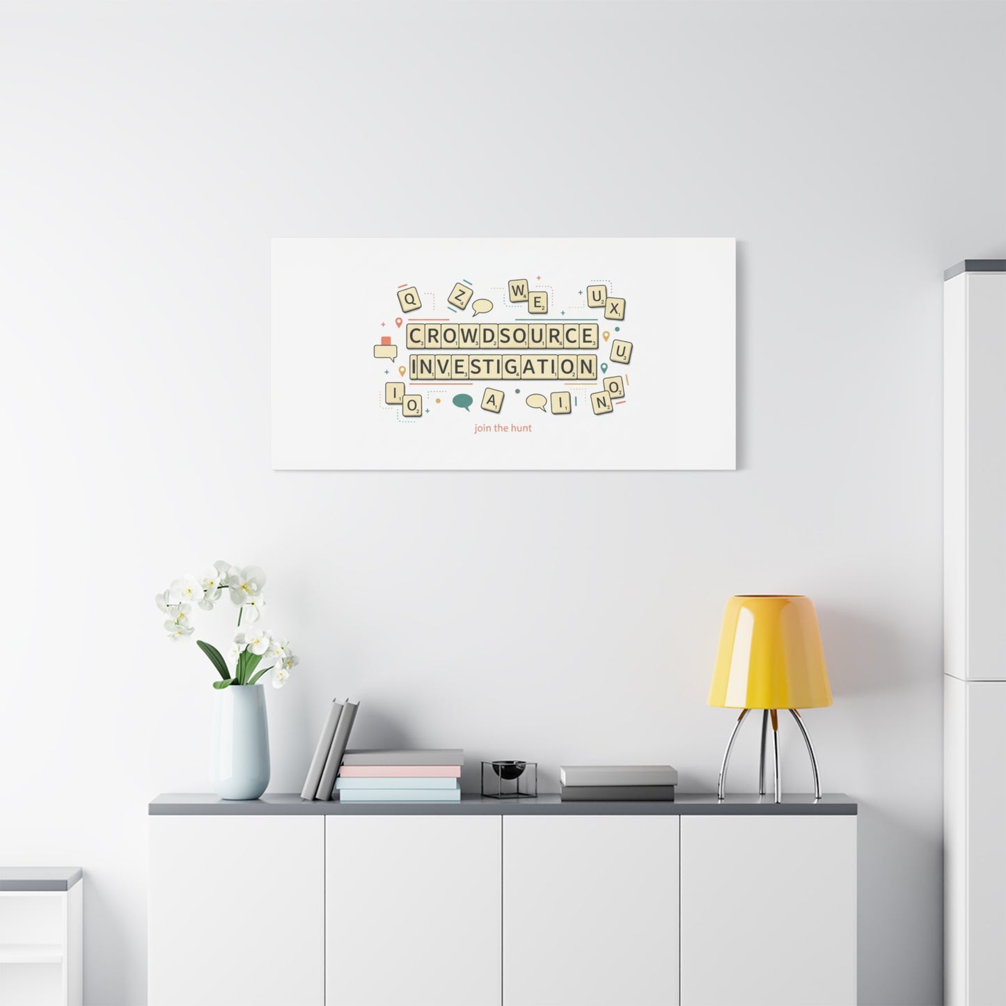 Crowdsource Investigation Canvas | Pixel Art, Gaming UI Wall Art
