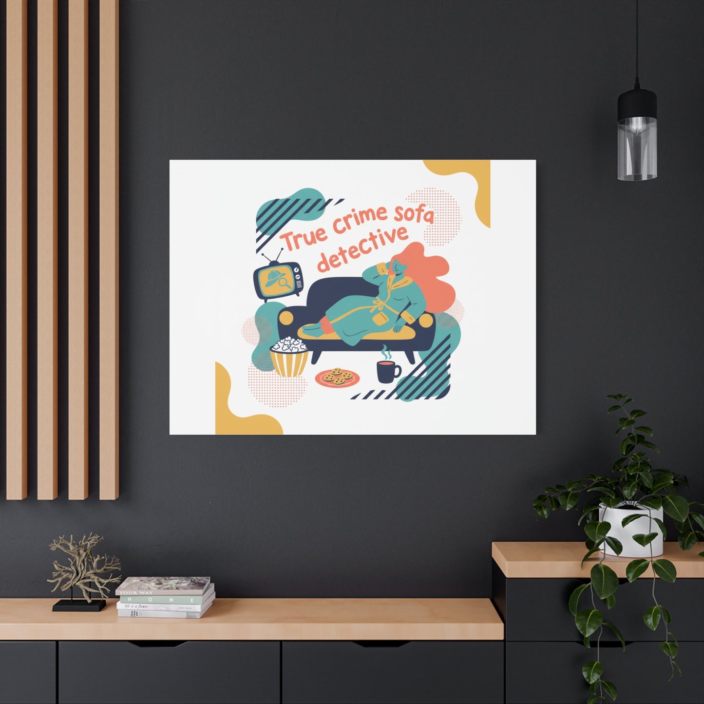 True Crime Sofa Detective Canvas