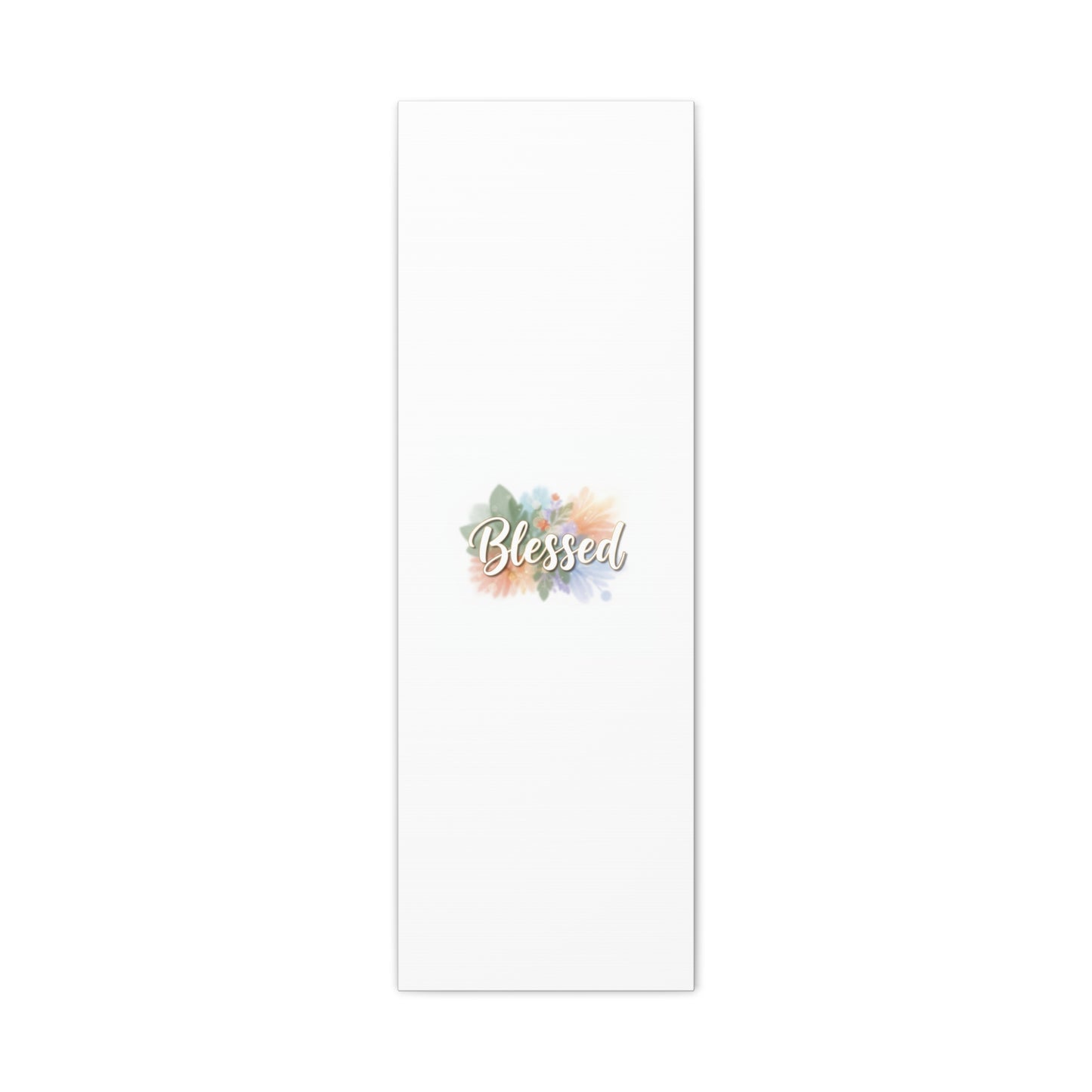 Blessed Floral Script Canvas