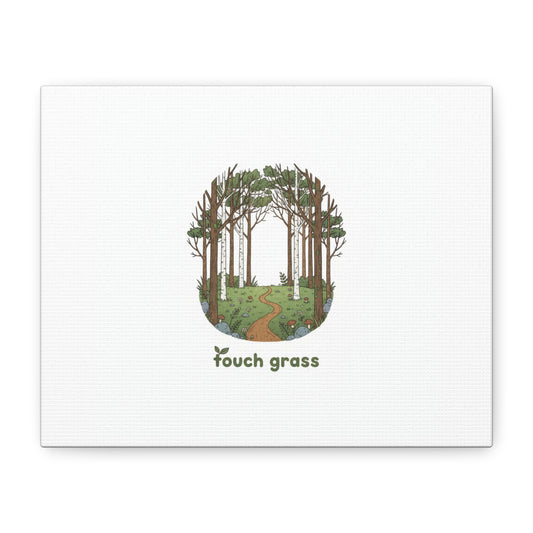touch grass forest illustration Canvas | goblincore art, cottagecore poster