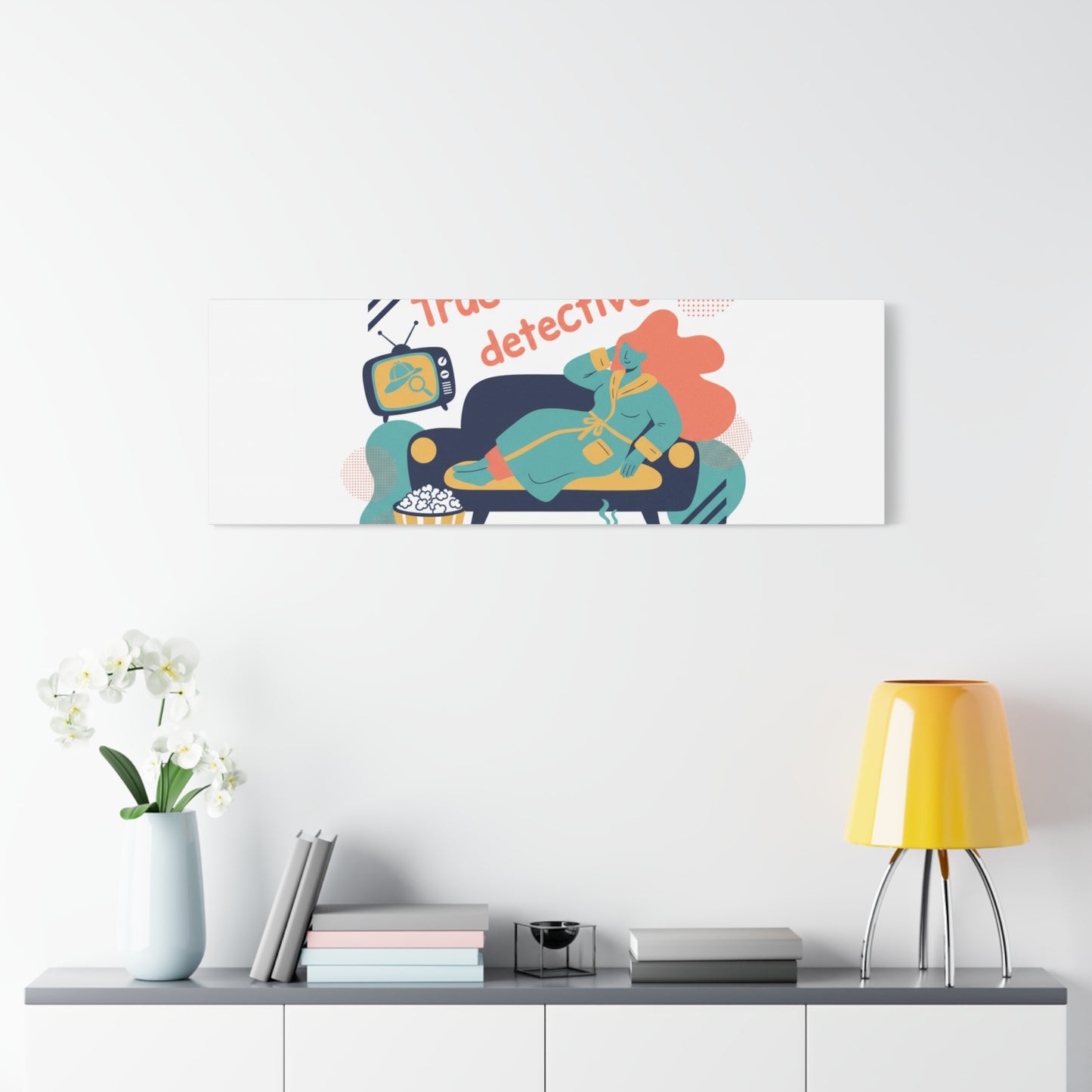 True Crime Sofa Detective Canvas
