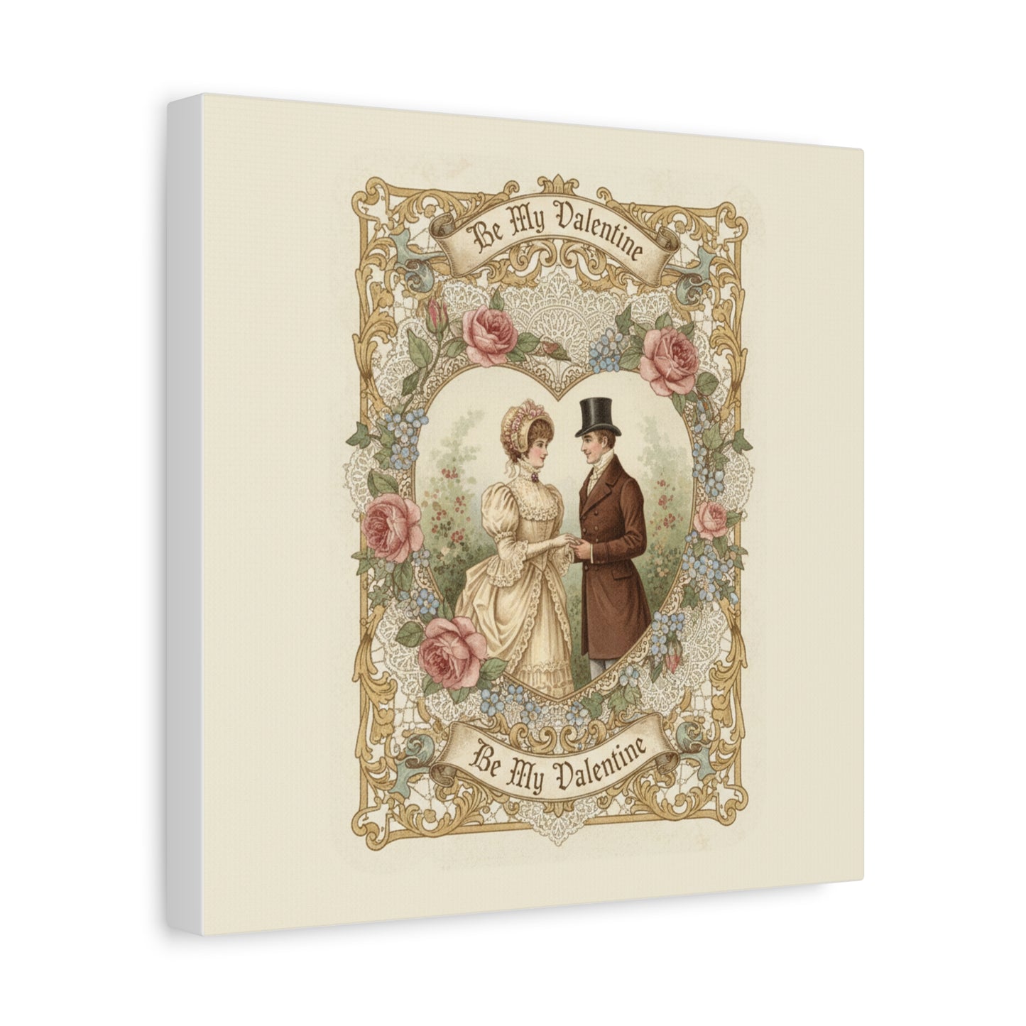 Victorian Valentine Print Canvas | Retro Americana, Vintage Romance