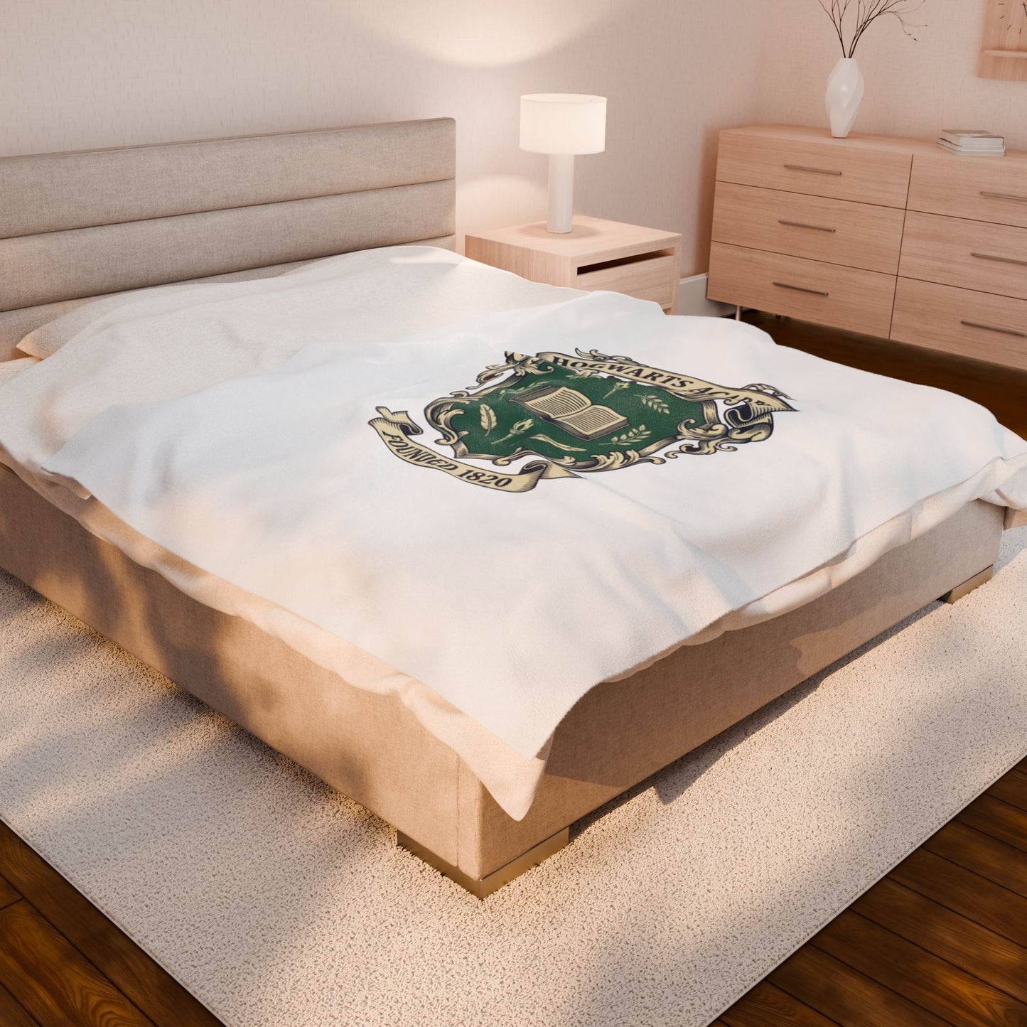 Hogwarts Velveteen Plush Blanket | Collegiate Crest, Vintage Club Logo