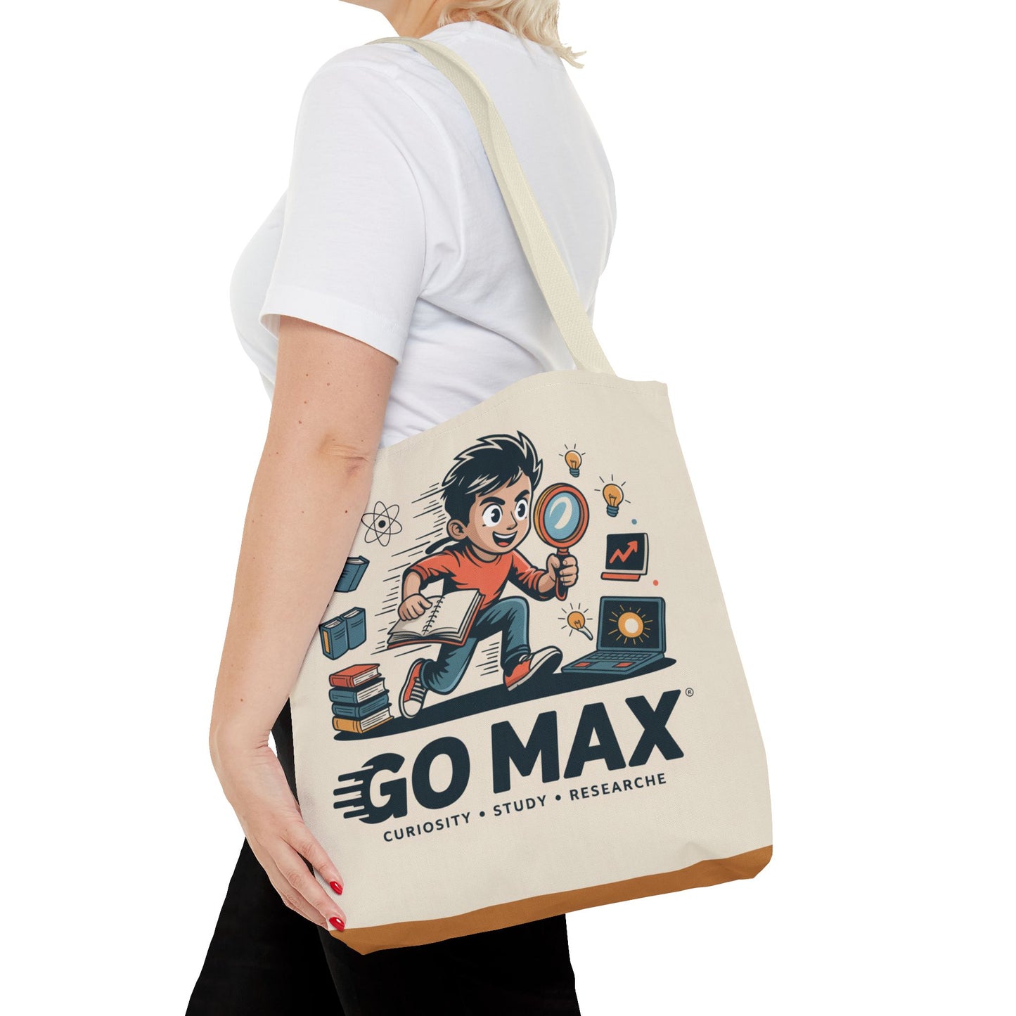 Go Max Study Tote Bag — Curiosity, Research & Learning Canvas Tote