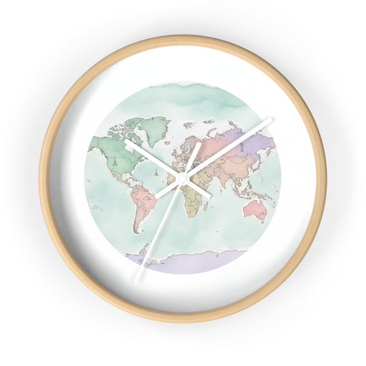 Wall Clock--World map