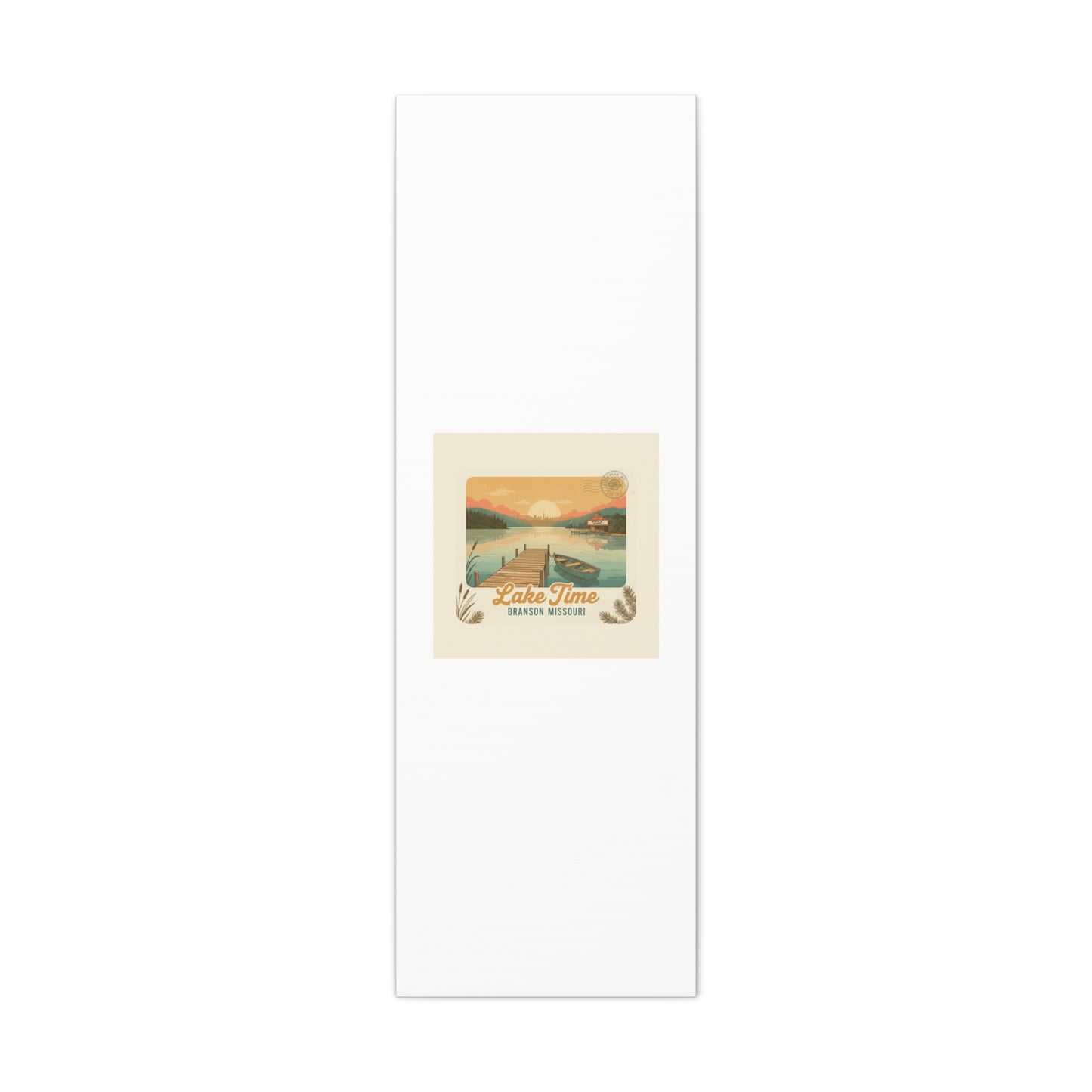 Vintage Postcard Canvas Lake Time Print