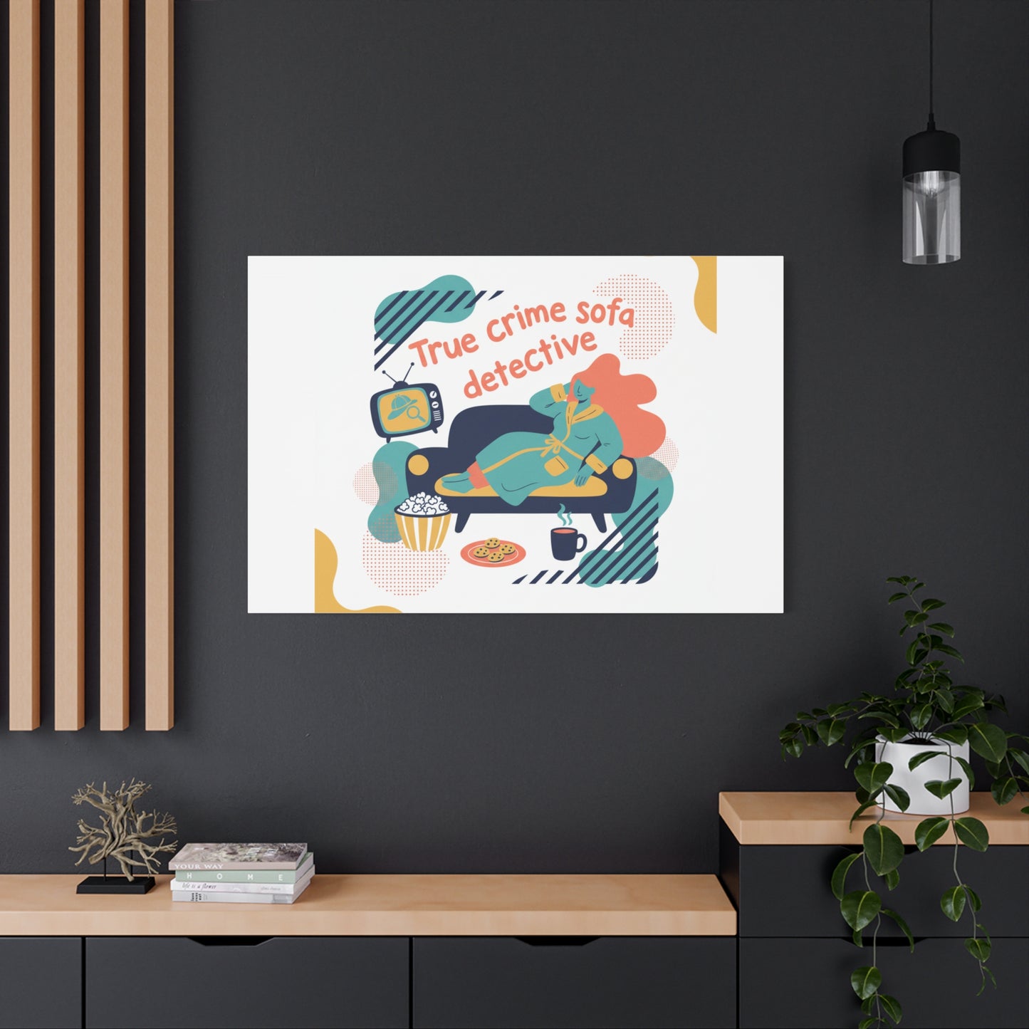 True Crime Sofa Detective Canvas