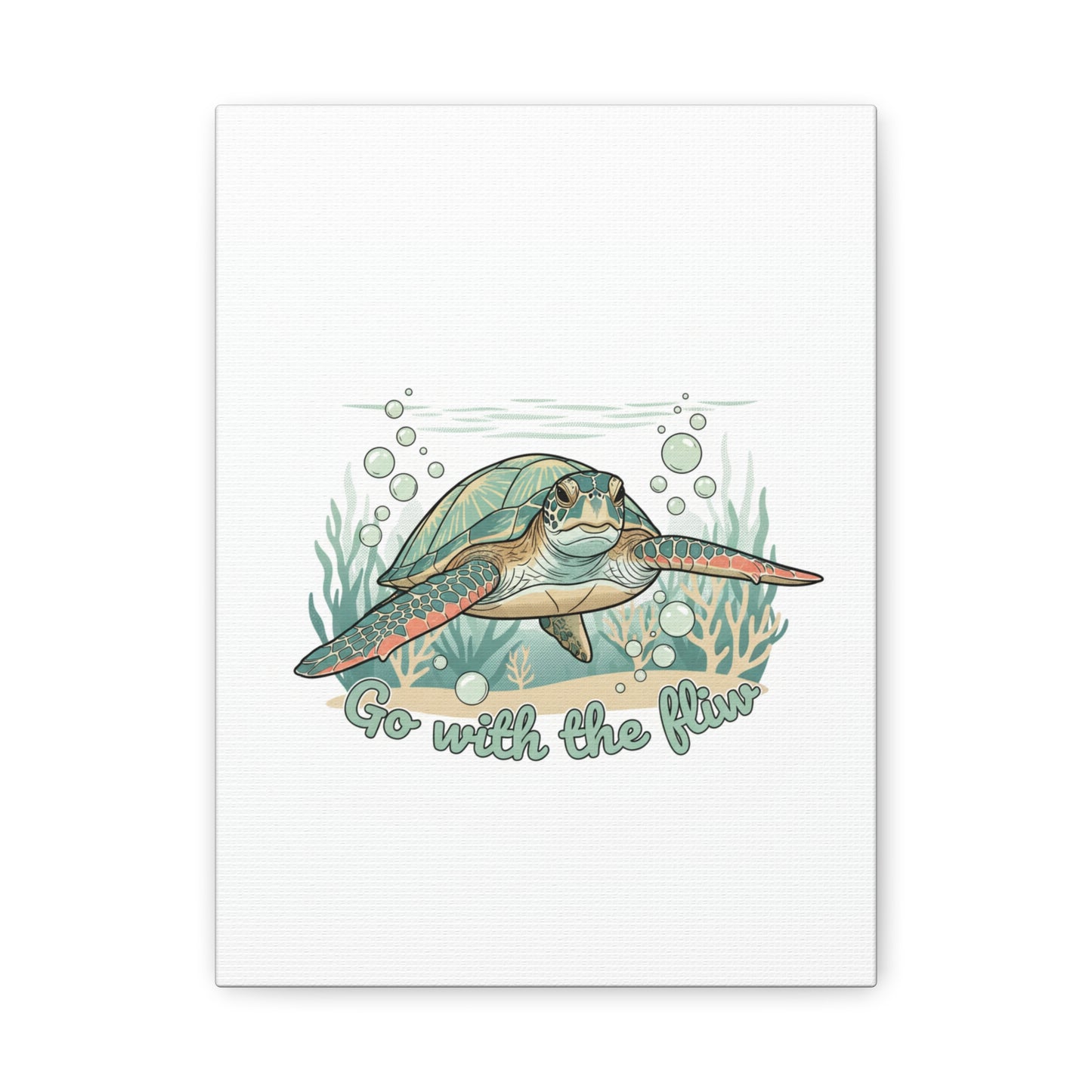 Go with the Flow Turtle Canvas