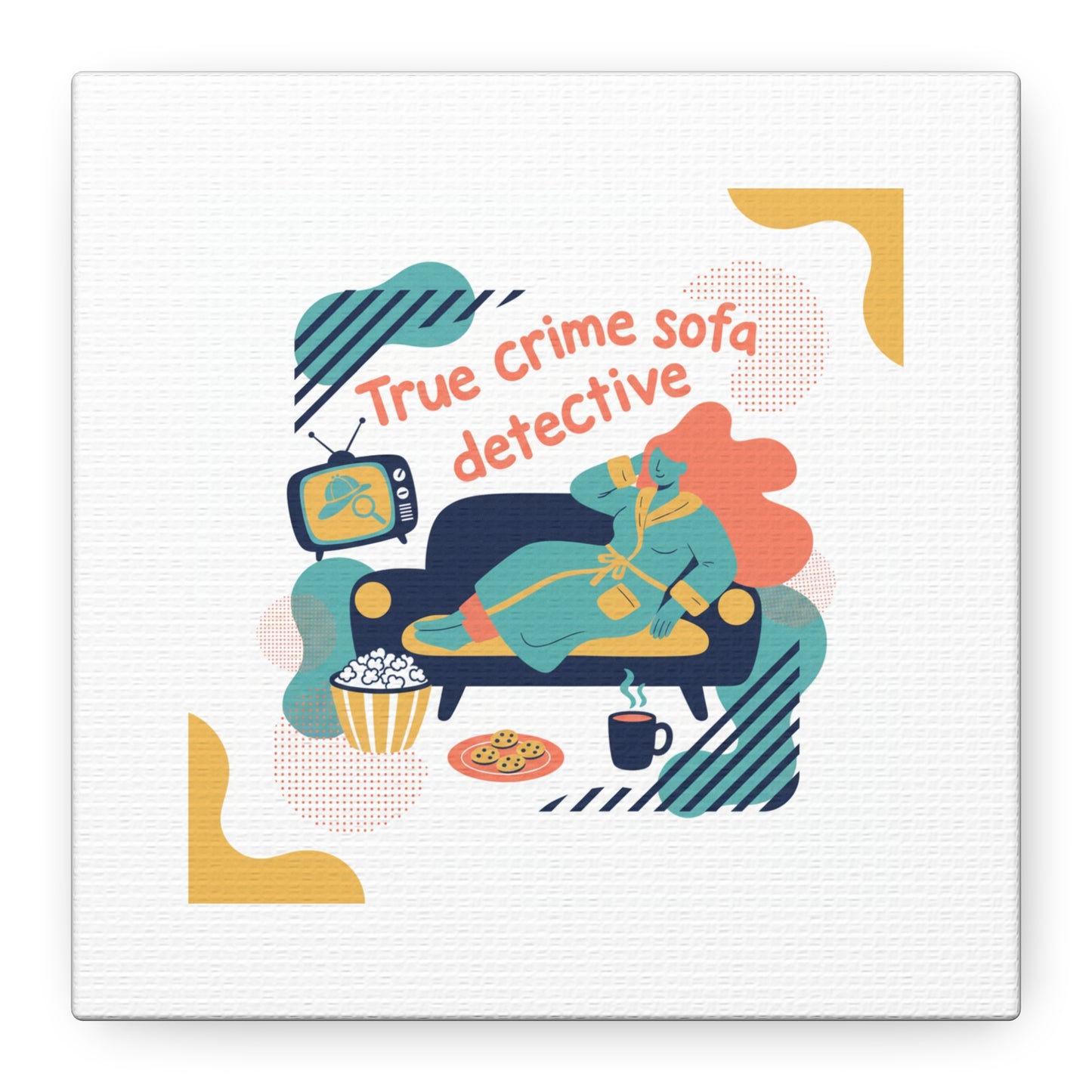 True Crime Sofa Detective Canvas