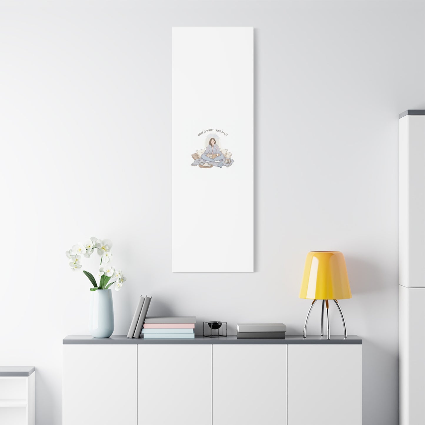 Home Is Where I Find Peace Canvas | Cozy Homebody Wall Art, Introvert Winter