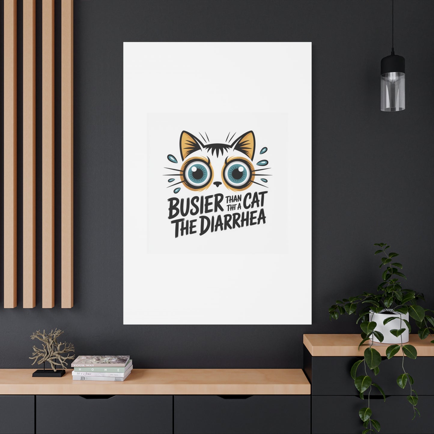 Humorous Cat  Canvas Wall Art