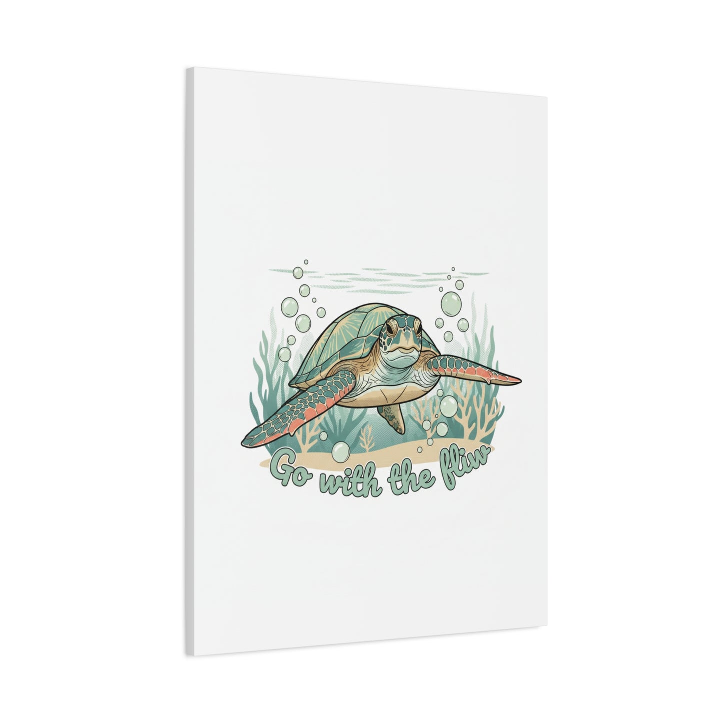 Go with the Flow Turtle Canvas