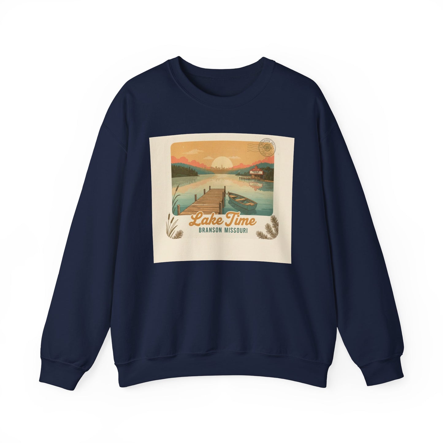 Lake Time vintage postcard sweatshirt