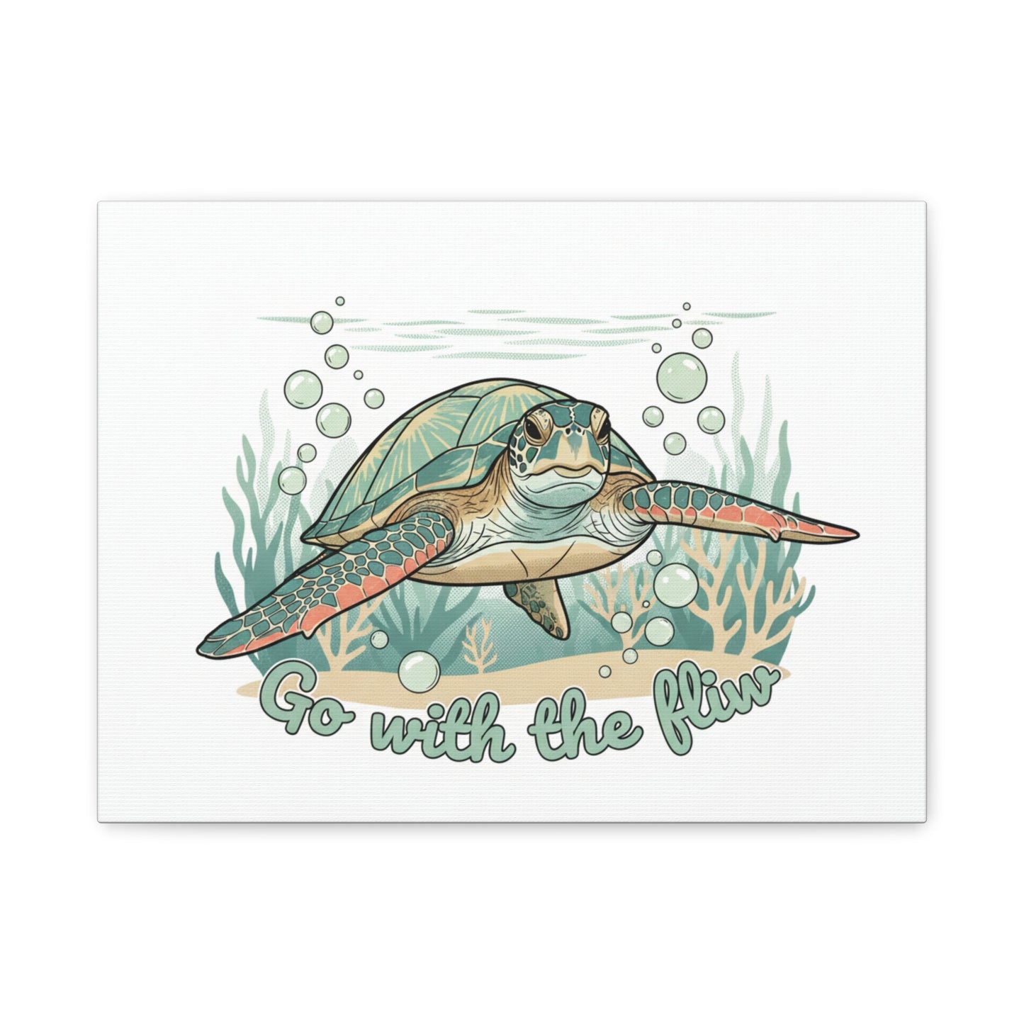 Go with the Flow Turtle Canvas