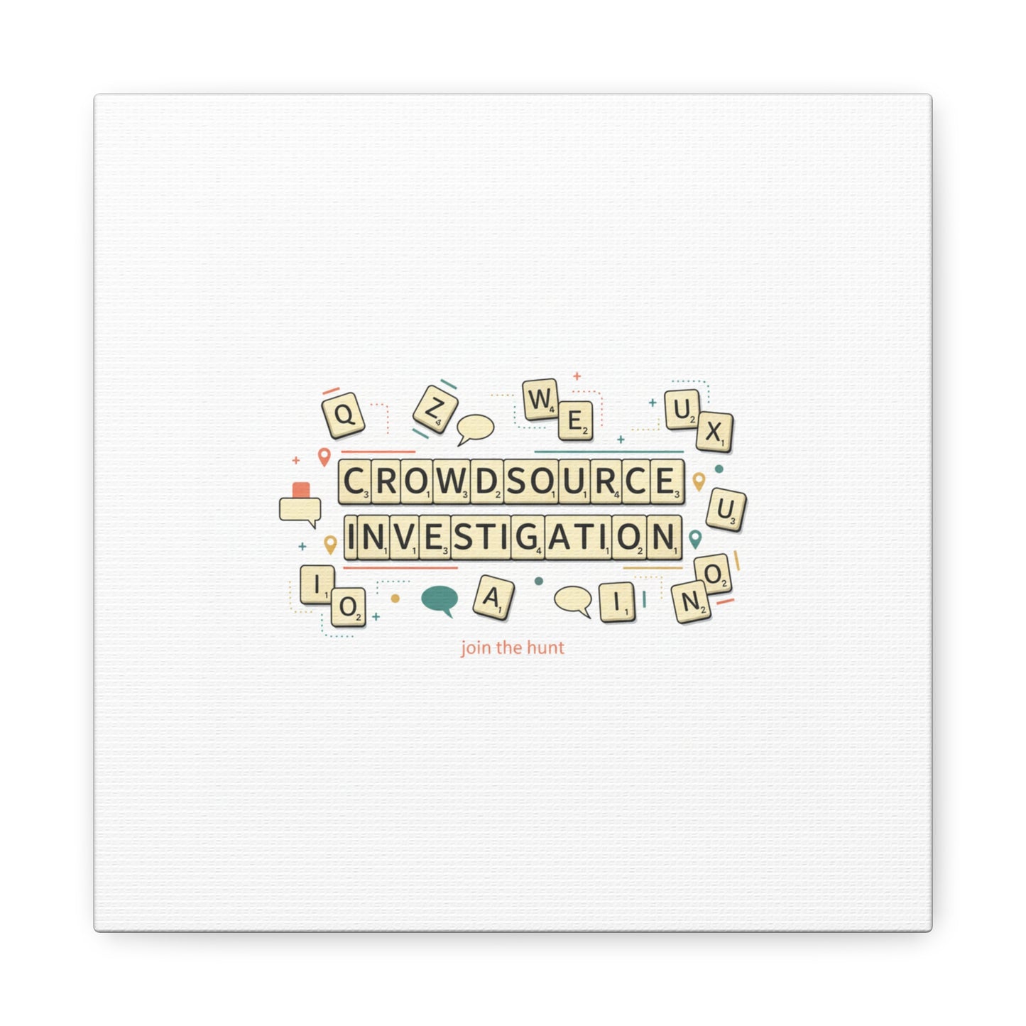 Crowdsource Investigation Canvas | Pixel Art, Gaming UI Wall Art
