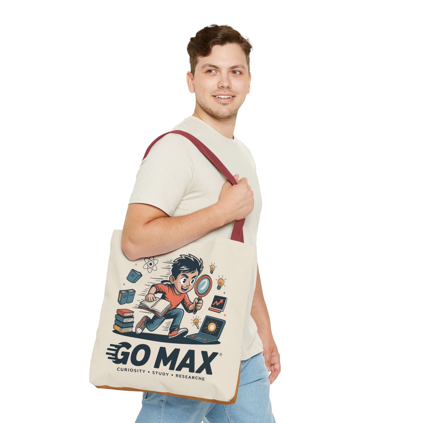 Go Max Study Tote Bag — Curiosity, Research & Learning Canvas Tote
