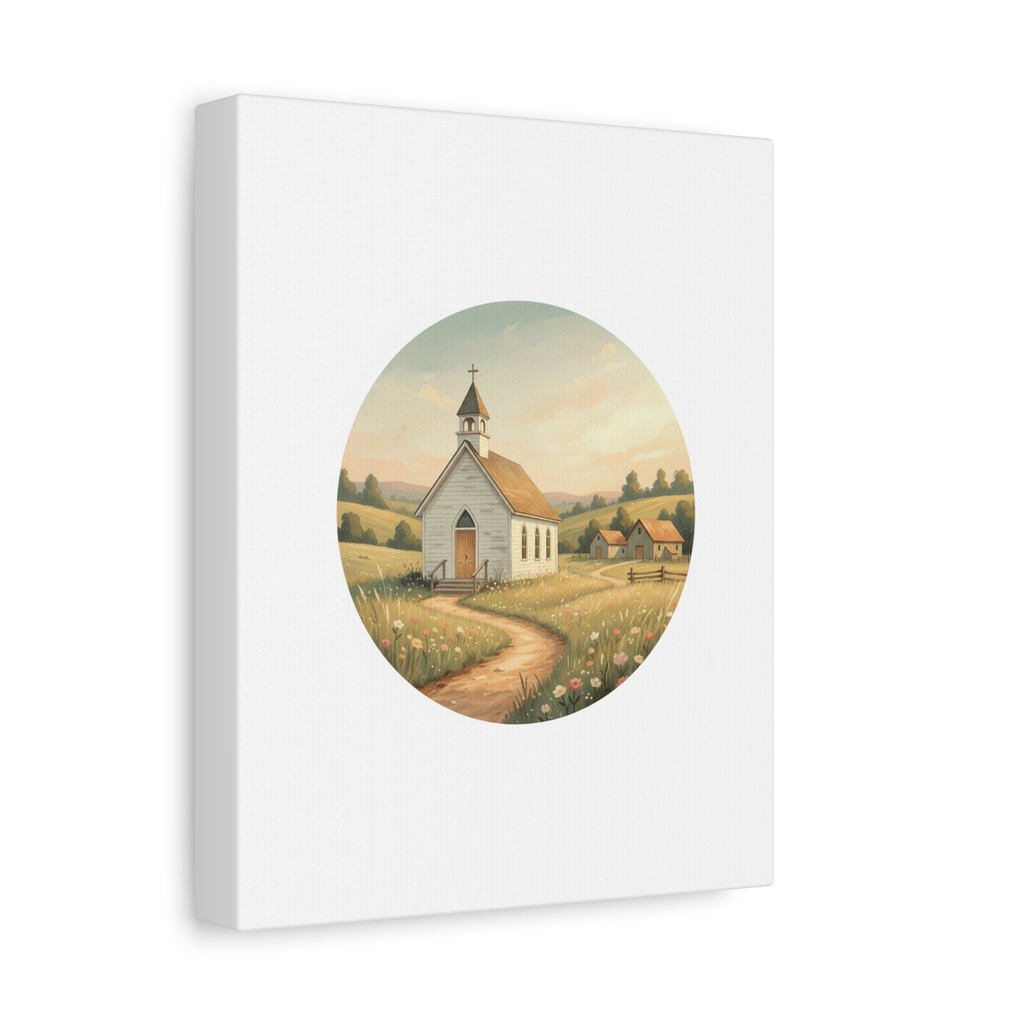 Country Church Matte Canvas, Stretched, 1.25"
